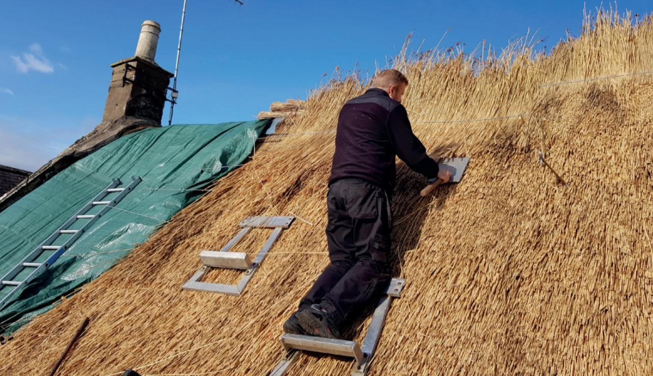 Rethatching in progress in Auchtermuchty.jpg