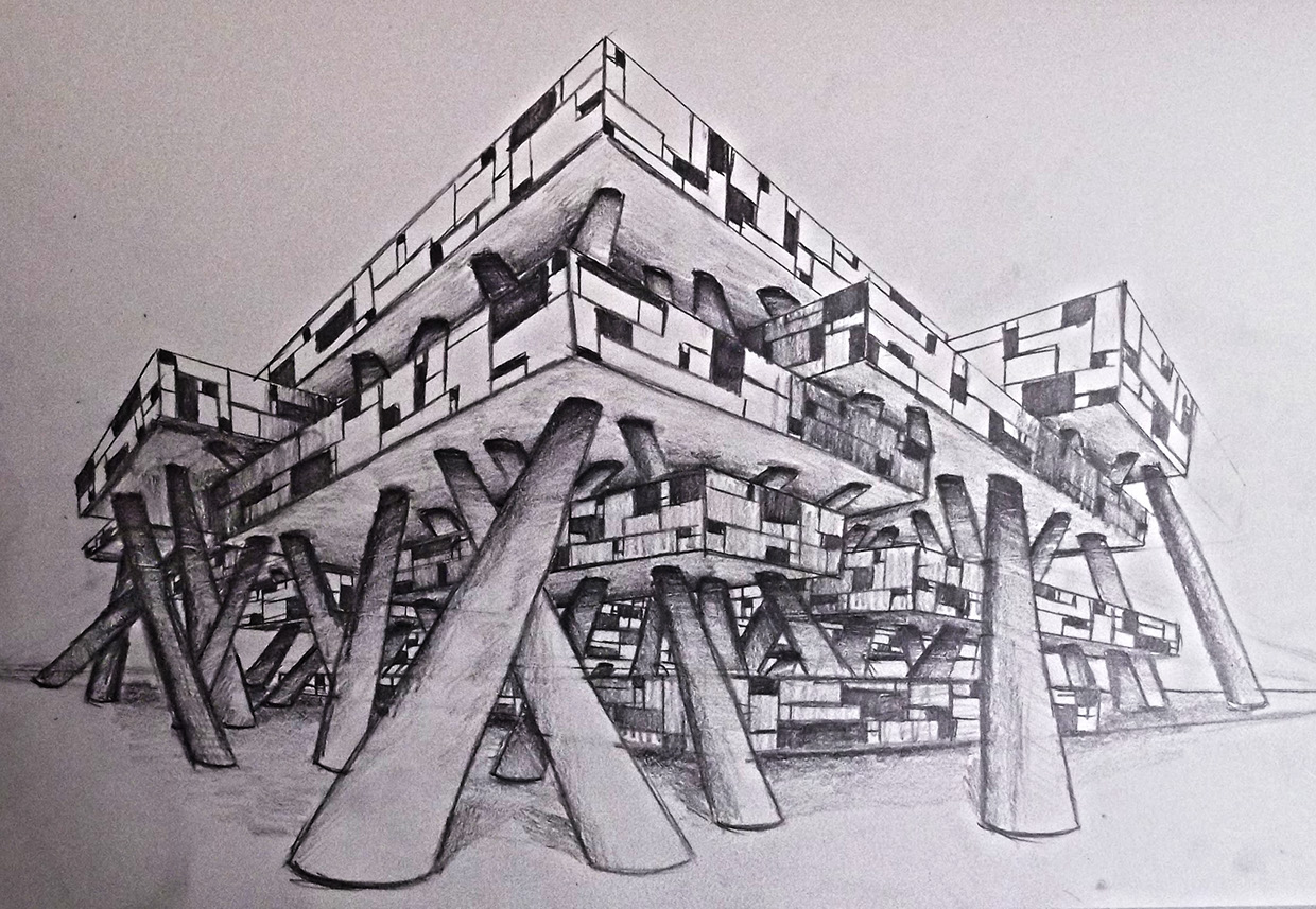 architectural concept drawing