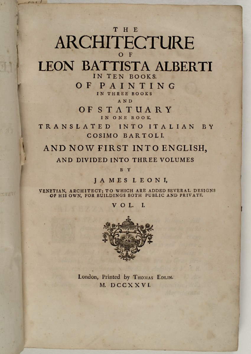 Item 26448 The Archtitecture of Leon Battista Alberti title page.png