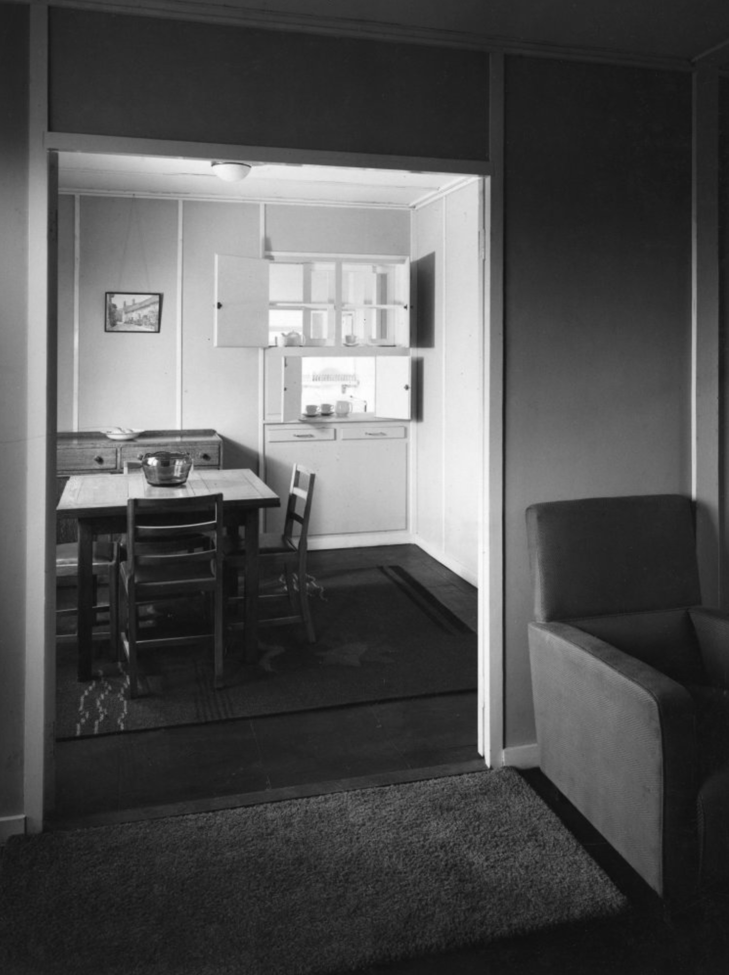 Item 25784 - The Howard prefabricated house - the dining area seen from the sitting room.png