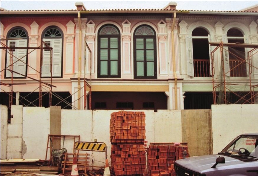 Singapore shophouses being refurbished.jpg