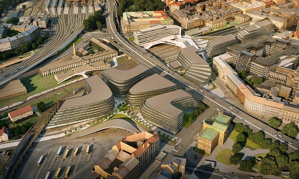 Masaryk Railway Station Prague Regeneration CBD aerial.jpg