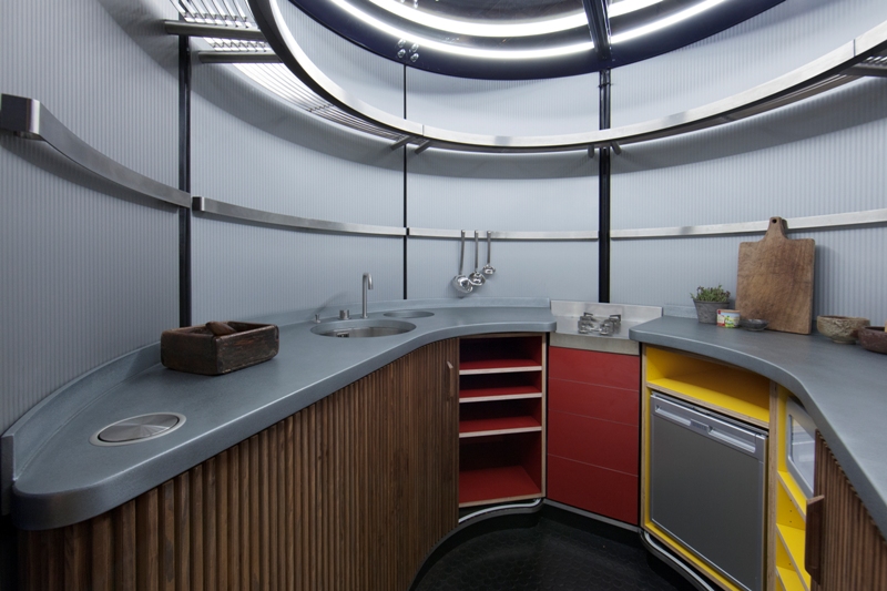 Interior View of the Kitchen Pod for Jean Prouve 6x6 Demountable House by RSHP.jpg