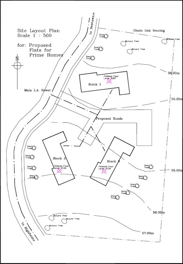 Site Layout Plan Drawing