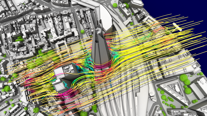 File:Cloud-based wind simulation by SimScale 3D London model by AccuCities.png